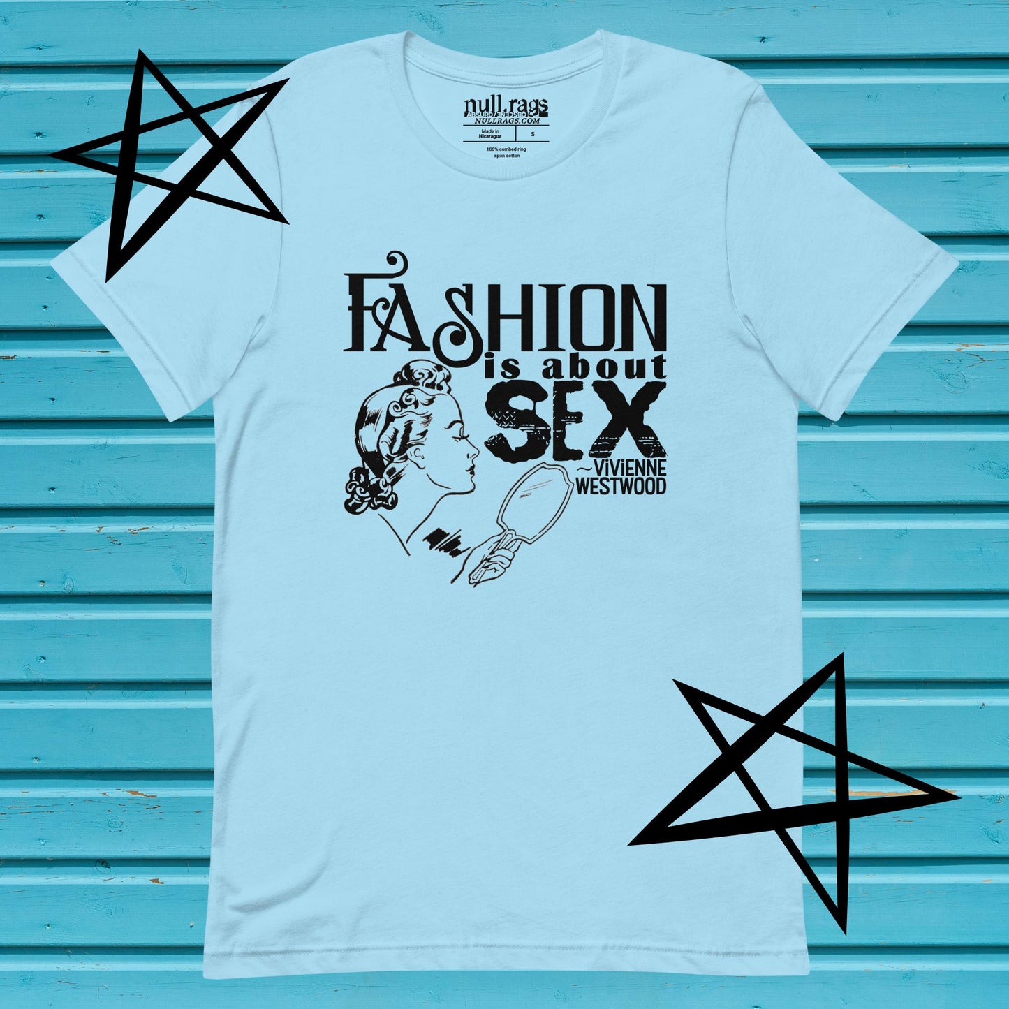 "Fashion Is About Sex" Unisex T-Shirt – Vivienne Westwood Quote, Queer-Owned, Punk Design, Sizes XS-5XL