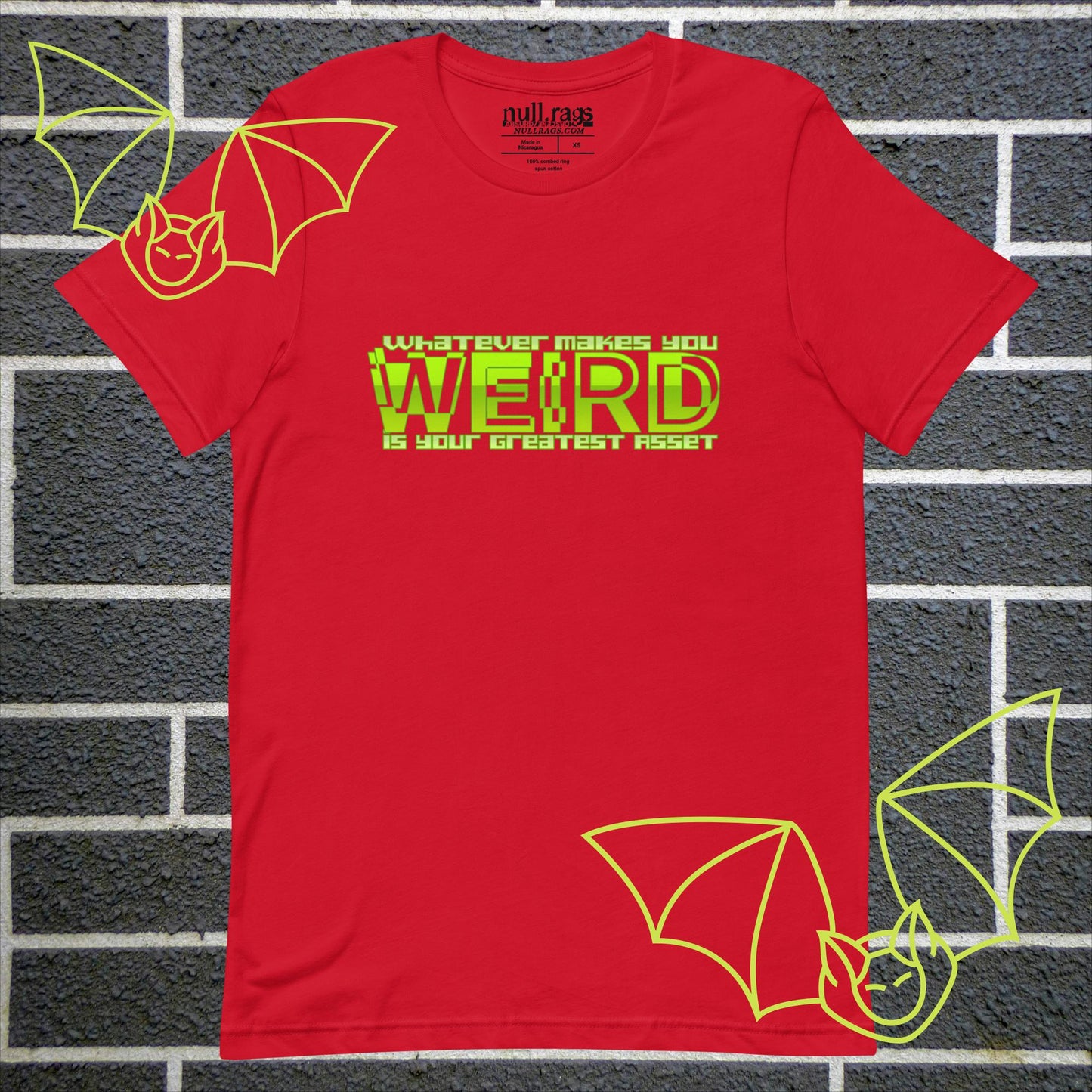 Embrace Your Quirks: 'What Makes You Weird Is Your Greatest Asset' Unisex Tee - Stand Out in Neon Green