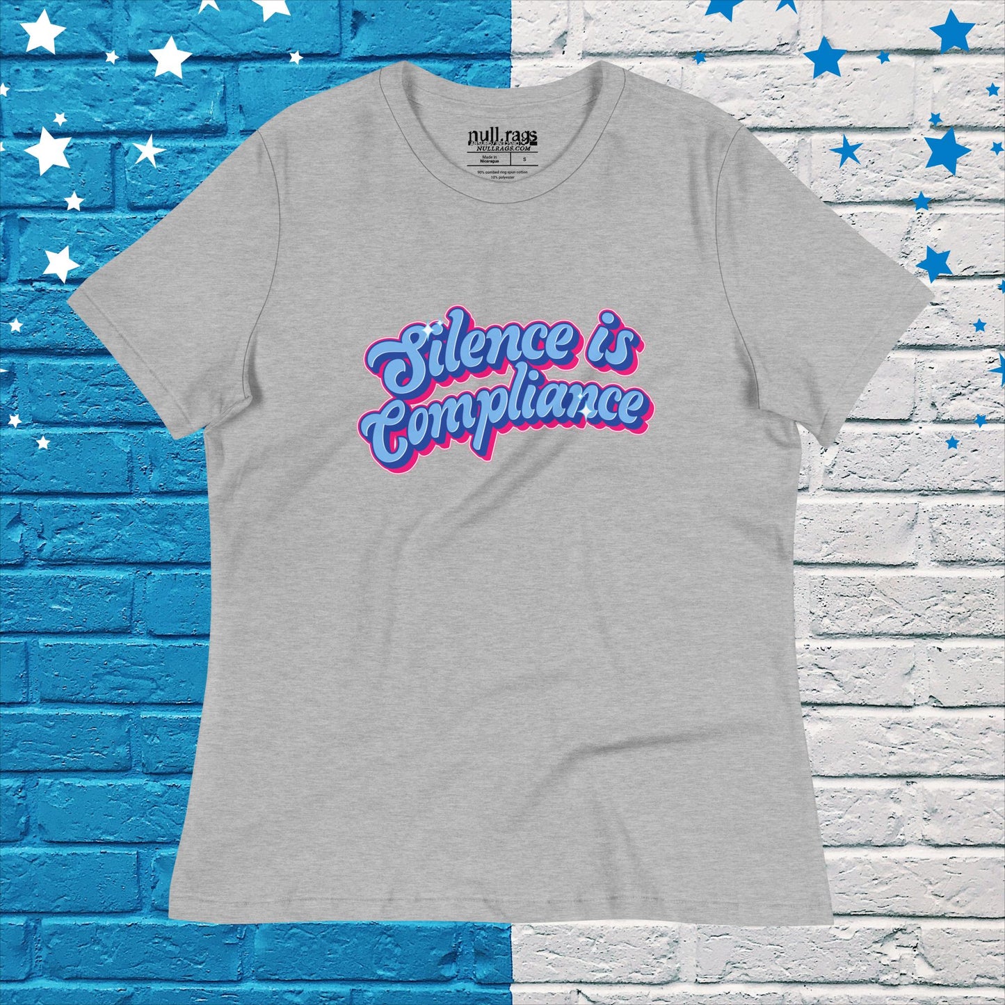 Speak Up: 'Silence is Compliance' Vibrant Graphic Femme Fit Tee