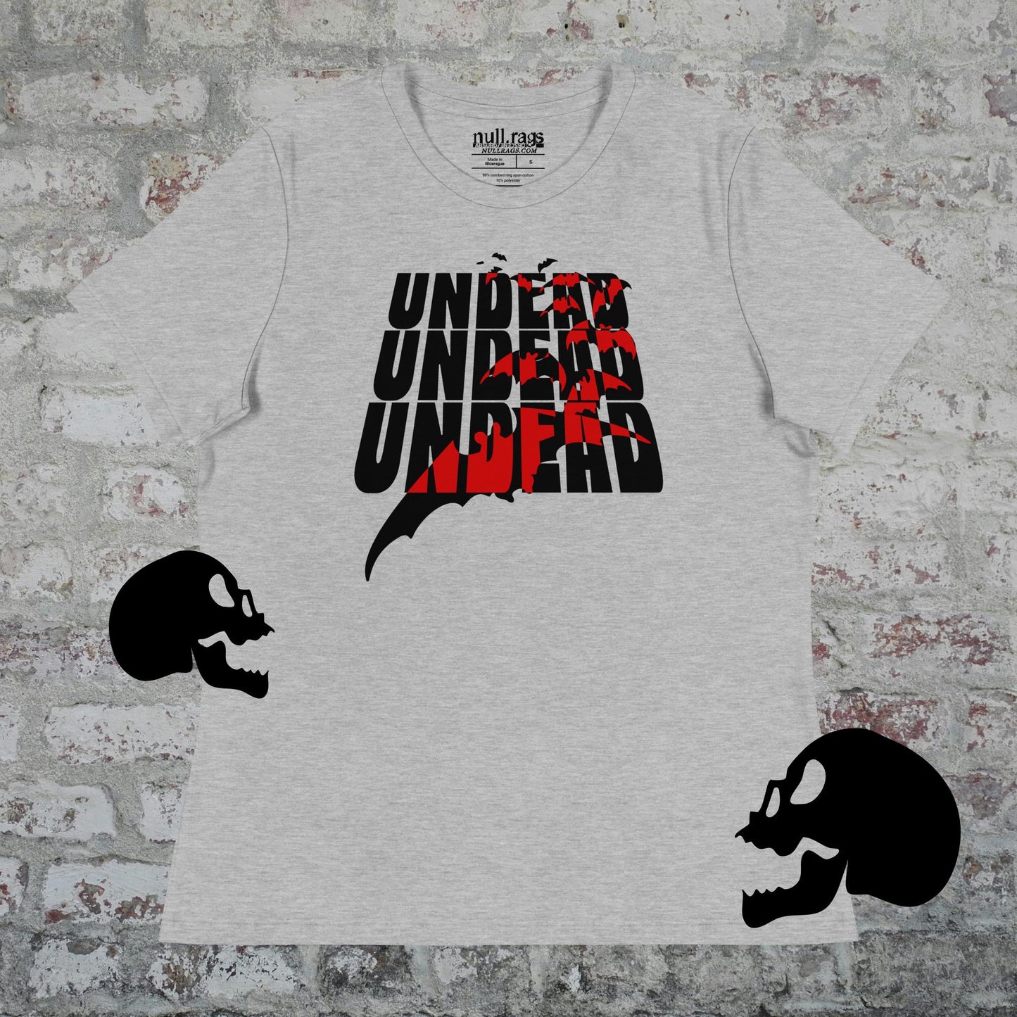 "Undead Undead Undead" Femme Fit T-Shirt – Bauhaus Quote, Queer-Owned, Punk Design, Sizes Up to 3XL