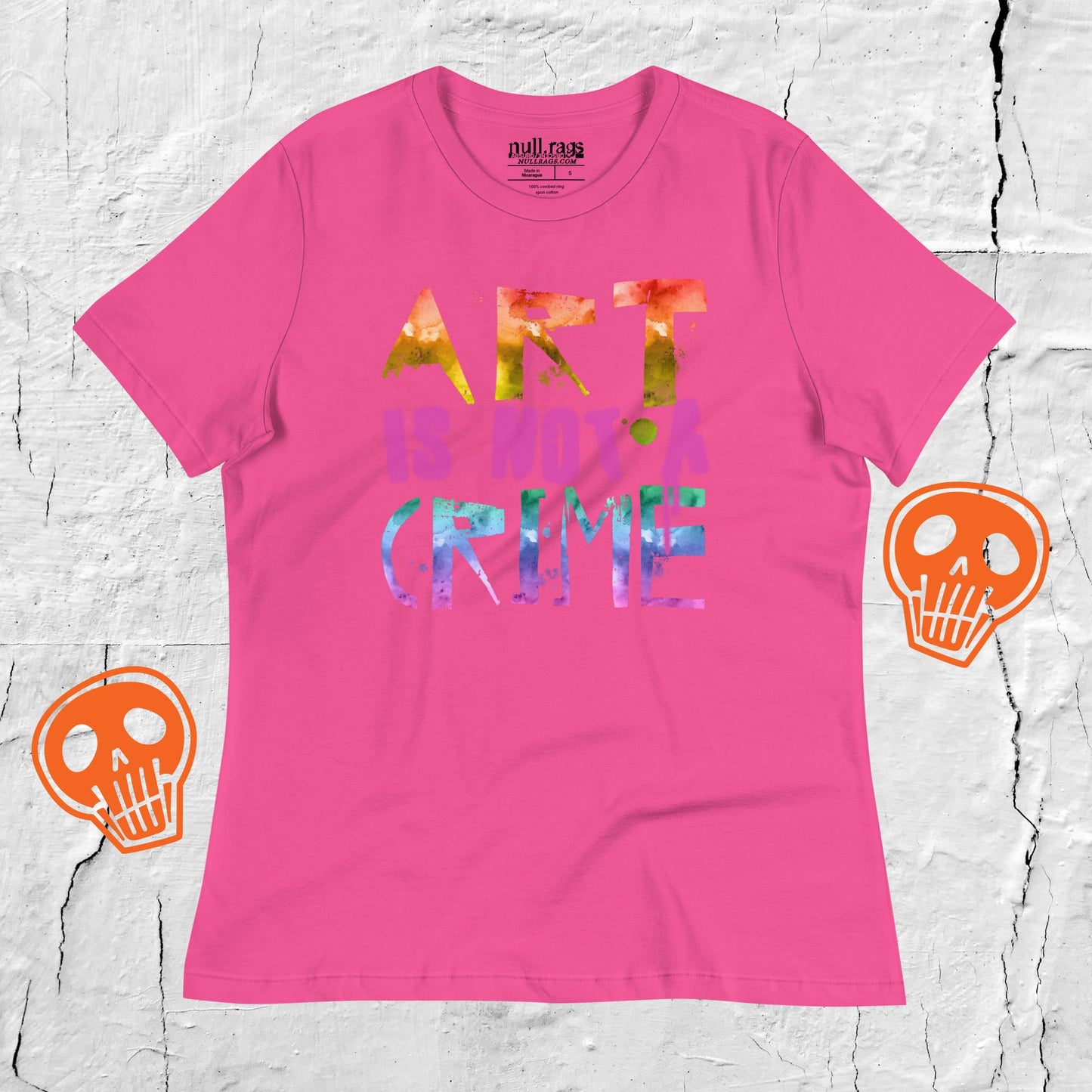 Rainbow Rebellion: 'Art Is Not A Crime' Femme Fit Tee