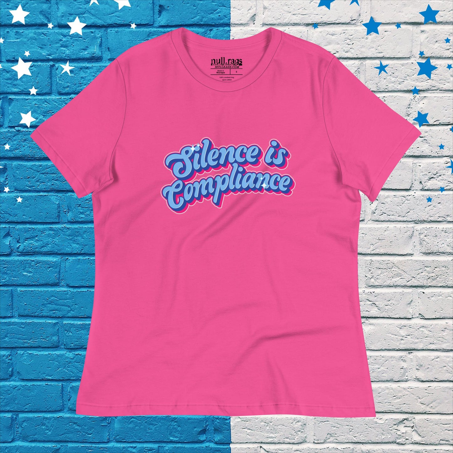 Speak Up: 'Silence is Compliance' Vibrant Graphic Femme Fit Tee