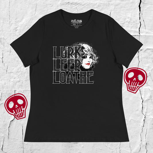 Vintage Vixen: 'Lurk, Leer, Loathe' Femme Fit Tee