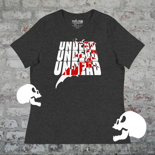 "Undead Undead Undead" Femme Fit T-Shirt – Bauhaus Quote, Queer-Owned, Punk Design, Sizes Up to 3XL