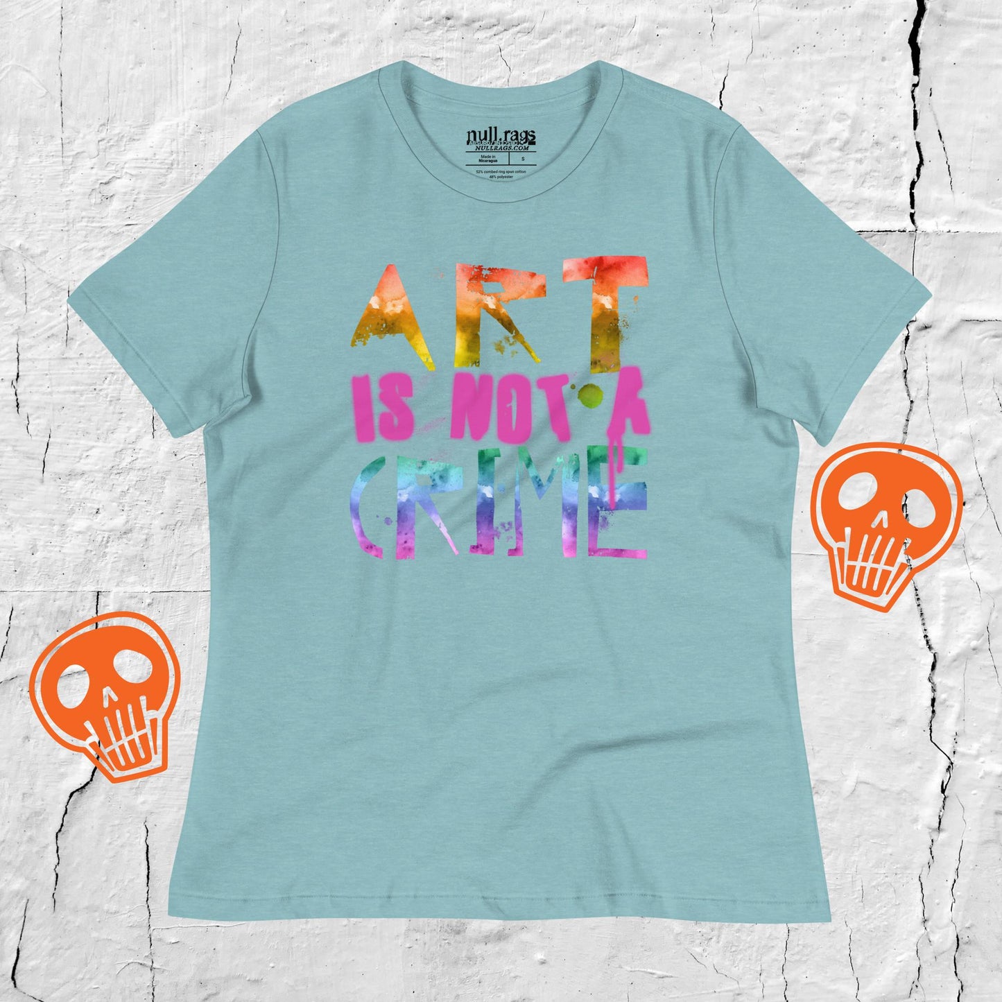 Rainbow Rebellion: 'Art Is Not A Crime' Femme Fit Tee