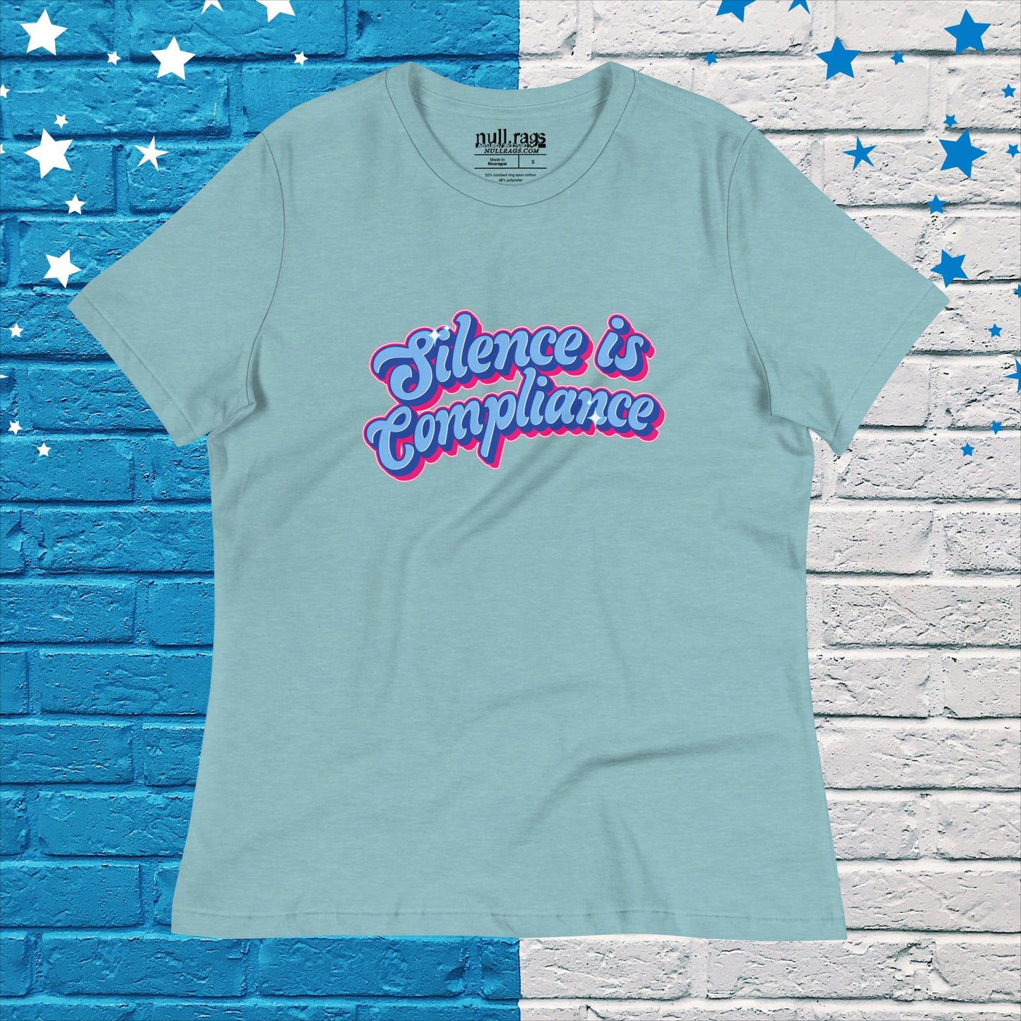 Speak Up: 'Silence is Compliance' Vibrant Graphic Femme Fit Tee