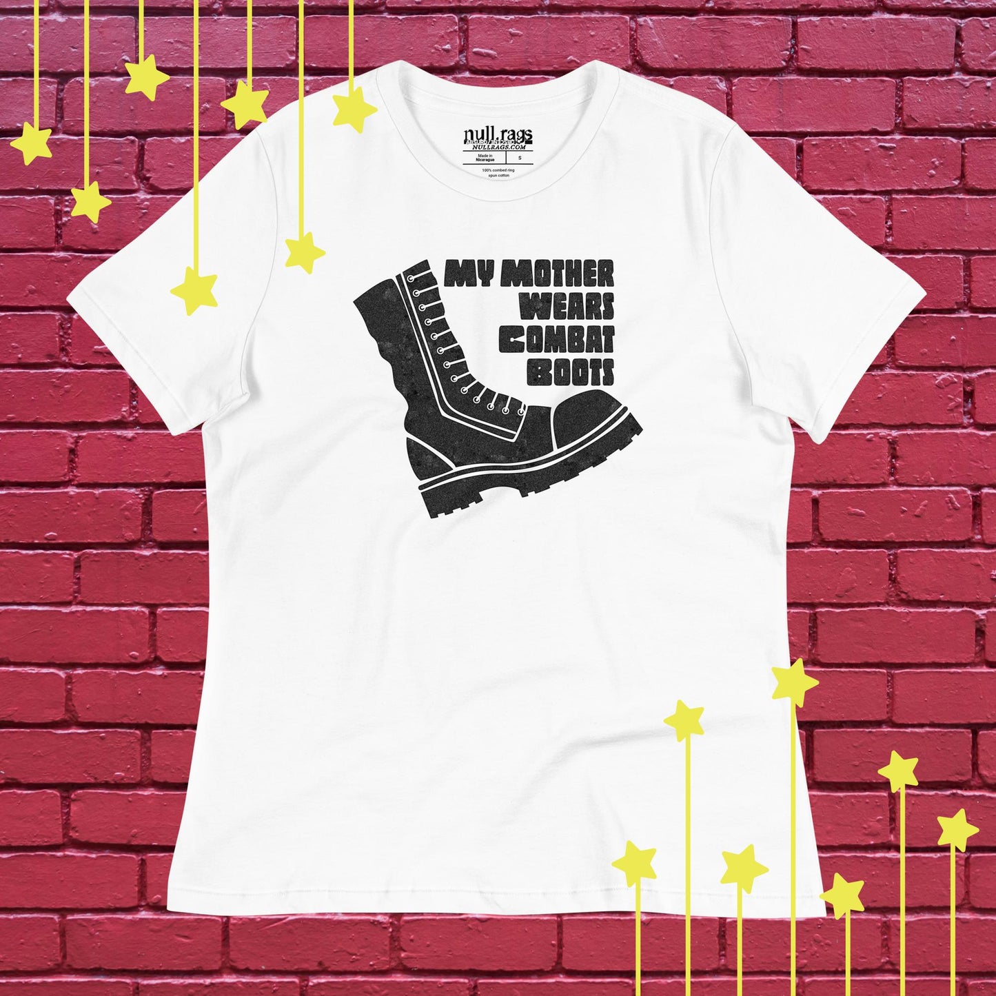 "My Mother Wears Combat Boots" Femme Fit Rebellion Tee